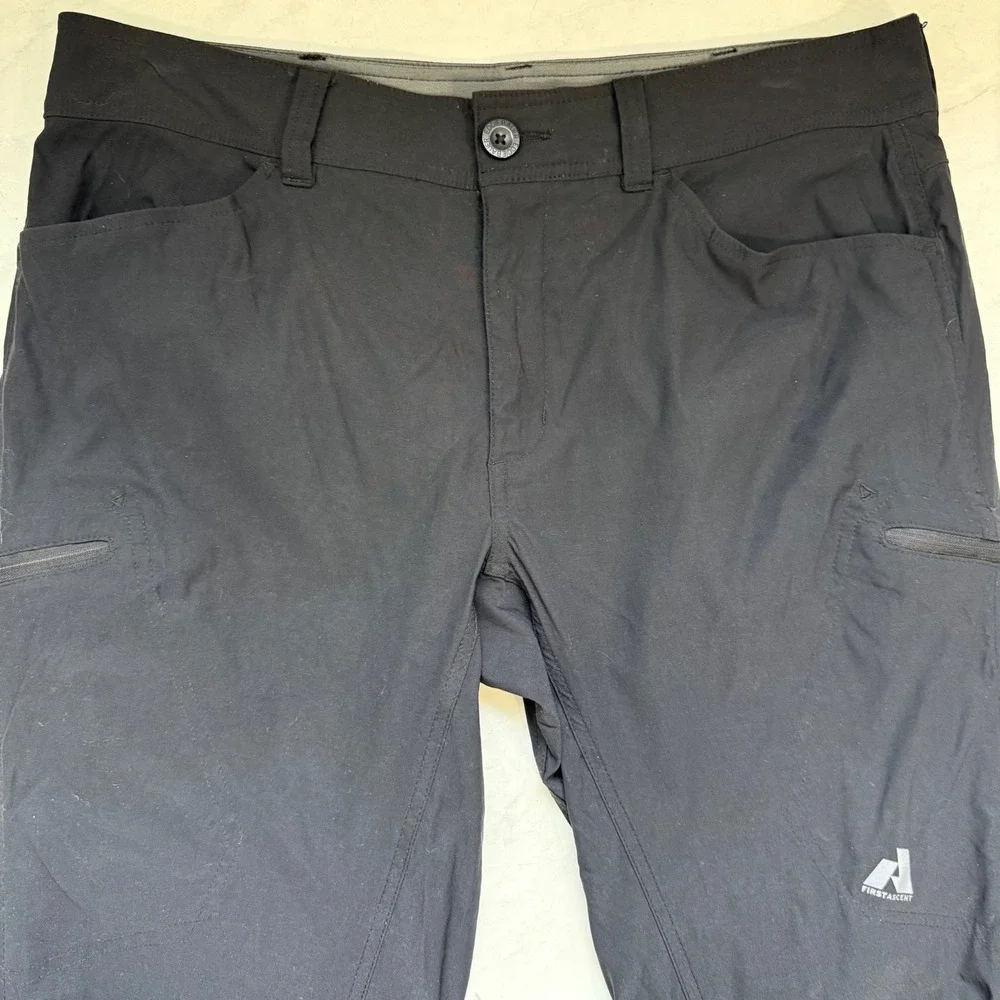 Eddie Bauer First Ascent Men's 36 Black Hiking Pants Outdoor Travel Neutral